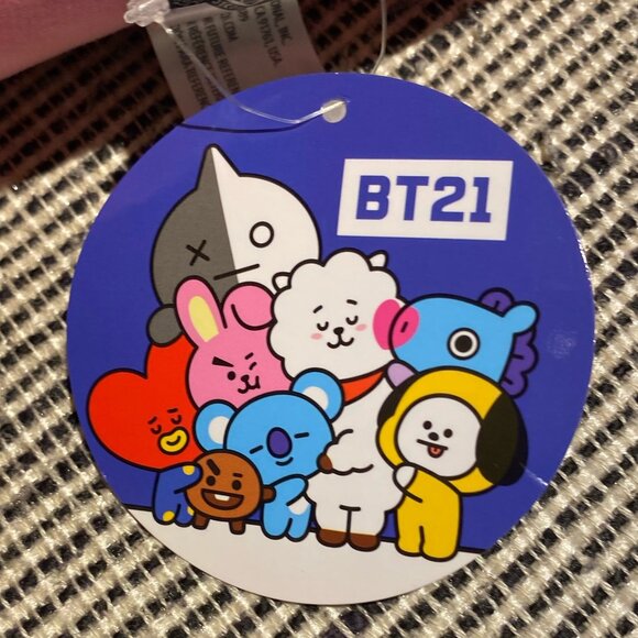 BTS Bangtan BT21 Laying Down Cooky Plush 16'' Line Friends License Pink Soft NWT - Picture 6 of 8